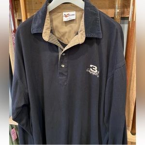 Dale Earnhardt black shirt 1/4 Button corduroy collar #3 Chase Authentic men 2Xl